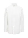 Cellar Door Collared Shirt With Pocket And Long Sleeves In White