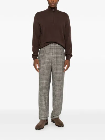 Cellar Door Check-pattern Trousers In Multi