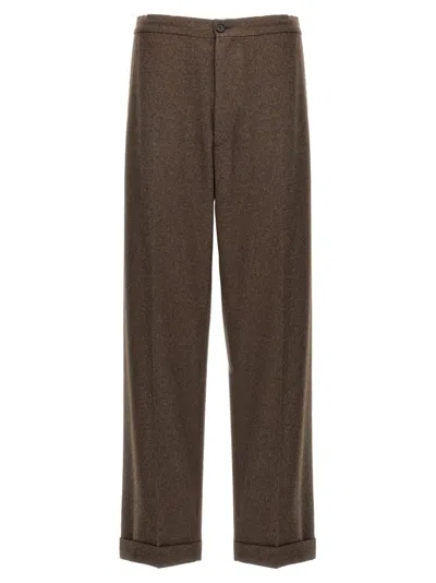 Cellar Door Brown Fred Pants In Multi