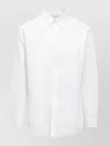 Cellar Door Collared Shirt With Pocket And Long Sleeves In White