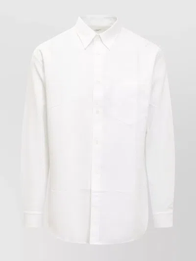 Cellar Door Collared Shirt With Pocket And Long Sleeves In 01
