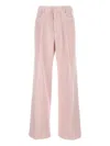 Cellar Door Corduroy Pocket Trousers In Pink