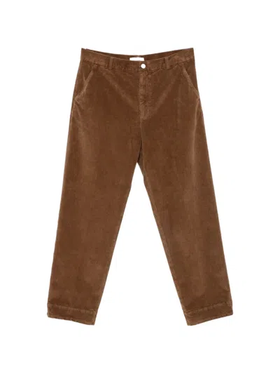 Cellar Door Corduroy Trousers In Brown