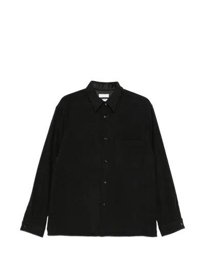 Cellar Door Deodor Chest-pocket Button-up Shirt In Black