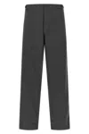 Cellar Door Grey Straight Flat Front Pants In Gray