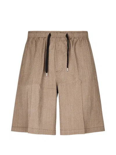 Cellar Door Drawstring Shorts In Brown