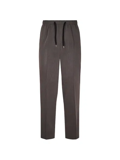 Cellar Door Drawstring Trousers In Brown