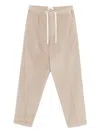 Cellar Door Drawstring-waist Corduroy Trousers In Neutral