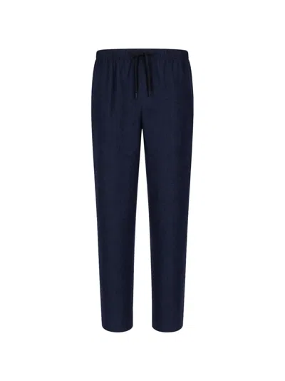 Cellar Door Drawstring-waist Trousers In Blue