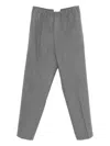 Cellar Door Elastic-waist Wool Trousers In Gray