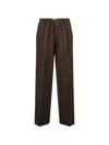 Cellar Door Elasticated Trousers In Brown
