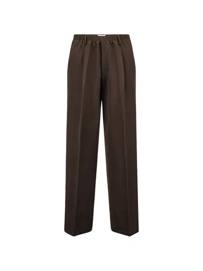 Cellar Door Elasticated Trousers In Brown