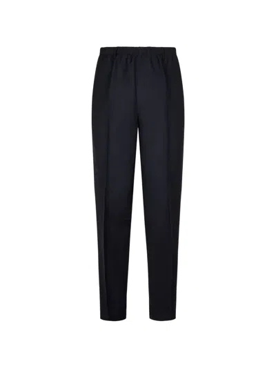 Cellar Door Elasticated Trousers In Blue