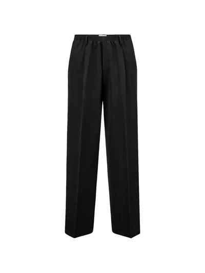 Cellar Door Elasticated-waist Pleated Trousers In 블랙