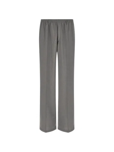 Cellar Door Ezio Straight Leg Trousers Back Pocket In Gray