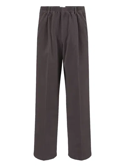 Cellar Door Ezio Elasticated-waistband Trousers In Gray