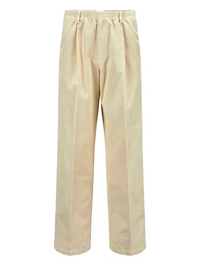 Cellar Door Ezio Elasticated-waistband Trousers In Neutral