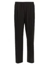 Cellar Door Ezio Elastic-waistband Trousers In Black