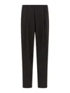 Cellar Door Front Pleat Pants In Black