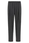 Cellar Door Pleated Elastic-waistband Trousers In Gray