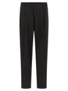 Cellar Door Pleated Elastic-waistband Trousers In Gray