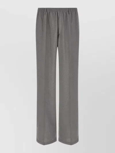 Cellar Door Ezio Straight Leg Trousers Back Pocket In Gray