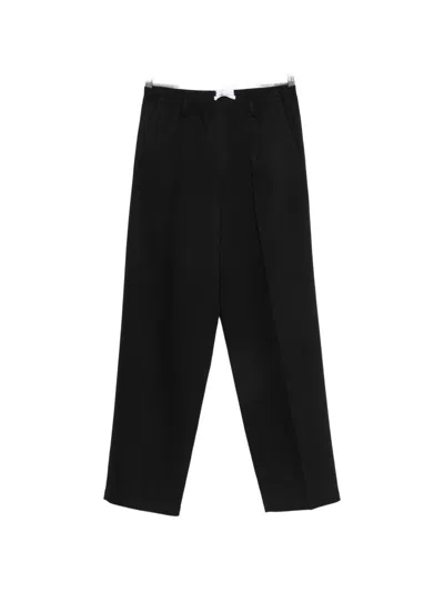 Cellar Door Ezio Tapered Trousers In Black