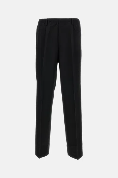 Cellar Door Ezio Trousers With Elastic Waistband In Black