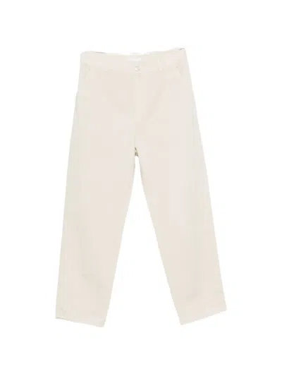 Cellar Door Fadi Straight-leg Cotton And Linen Trousers In Neutral