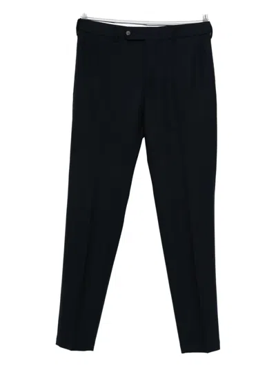 Cellar Door Flat-front Trousers In Black