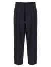 Cellar Door Front Pleat Pants In Blue