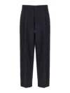 Cellar Door Front Pleat Pants In Blue