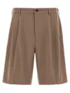 Cellar Door Brown Lenny Bermuda Shorts In Brown