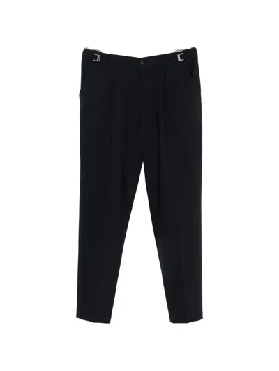 Cellar Door Leo T Pleated Straight-leg Trousers In Black
