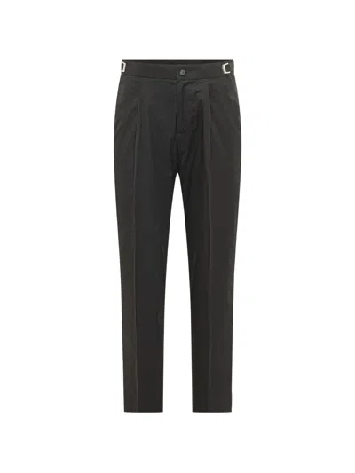 Cellar Door Leo T Pleated Trousers In Black