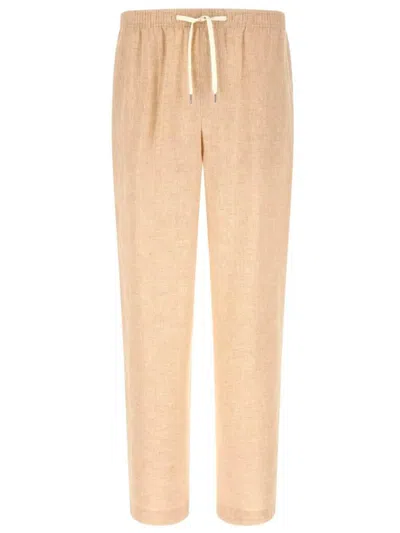 Cellar Door Light Beige Drawstring Trousers In Neutral