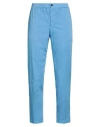 Cellar Door Man Pants Azure Size 32 Cotton, Elastane In Blue