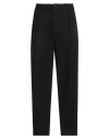Cellar Door 'lucio' Pleated Front Trousers With Belt Loops In Black