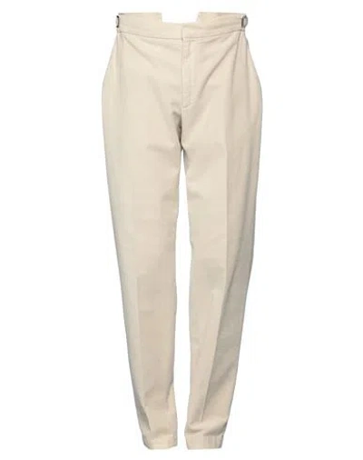 Cellar Door Man Pants Cream Size 30 Cotton, Elastane In White