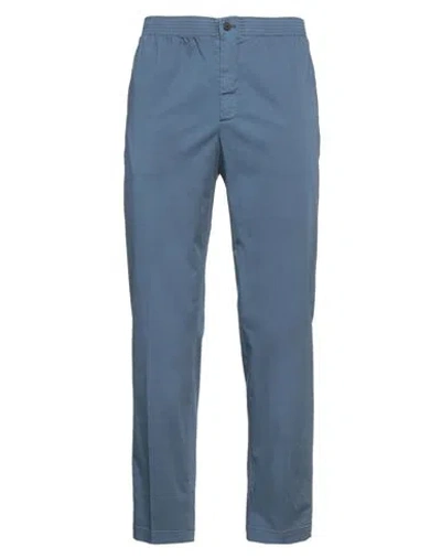Cellar Door Man Pants Navy Size 36 Cotton, Elastane In Navy Blue