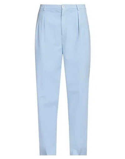 Cellar Door Man Pants Sky Blue Size 34 Cotton, Elastane In Blue