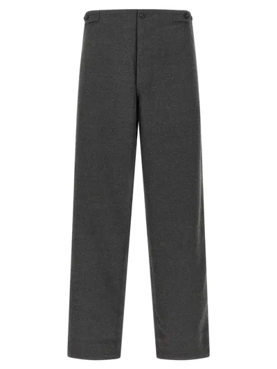 CELLAR DOOR MEN GREY STRAIGHT FLAT FRONT PANTS