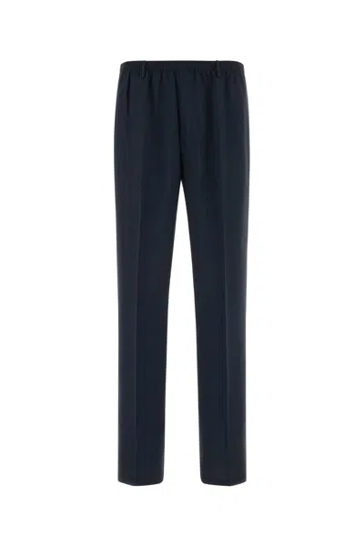 Cellar Door Navy Blue Jersey Wide-leg Alfonso Pant