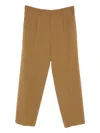 Cellar Door Trousers With Pleated Front And Pockets In Neutral