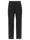 Cellar Door Front Pleat Pants In Black