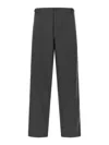 Cellar Door Grey Straight Flat Front Pants In Gray