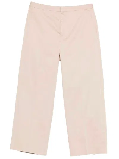 Cellar Door Angel Pressed-crease Cotton Trousers In Pink