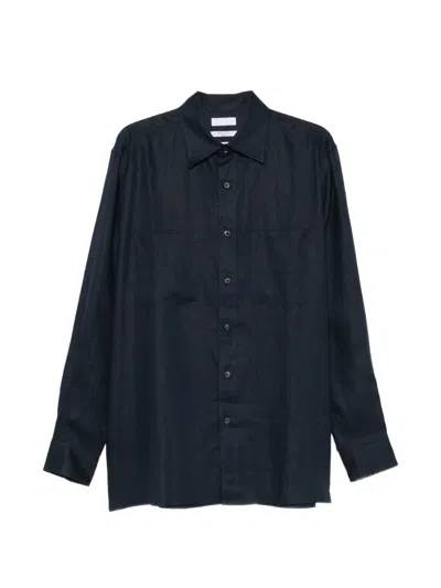 Cellar Door Paul Patch-pocket Shirt In Blue