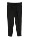 Cellar Door Cambridge Trousers Cuffed Hems In Black