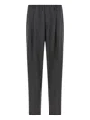 Cellar Door Pleated Elastic-waistband Trousers In Gray